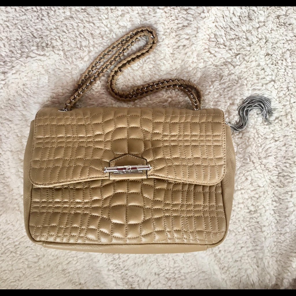 Saleaimee Kestenberg Tan Quilted Leather Bag